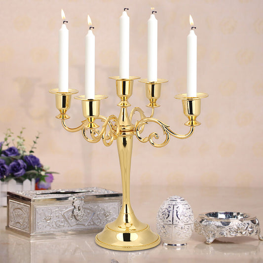 5 Arms Vintage Metal Candlestick Holder