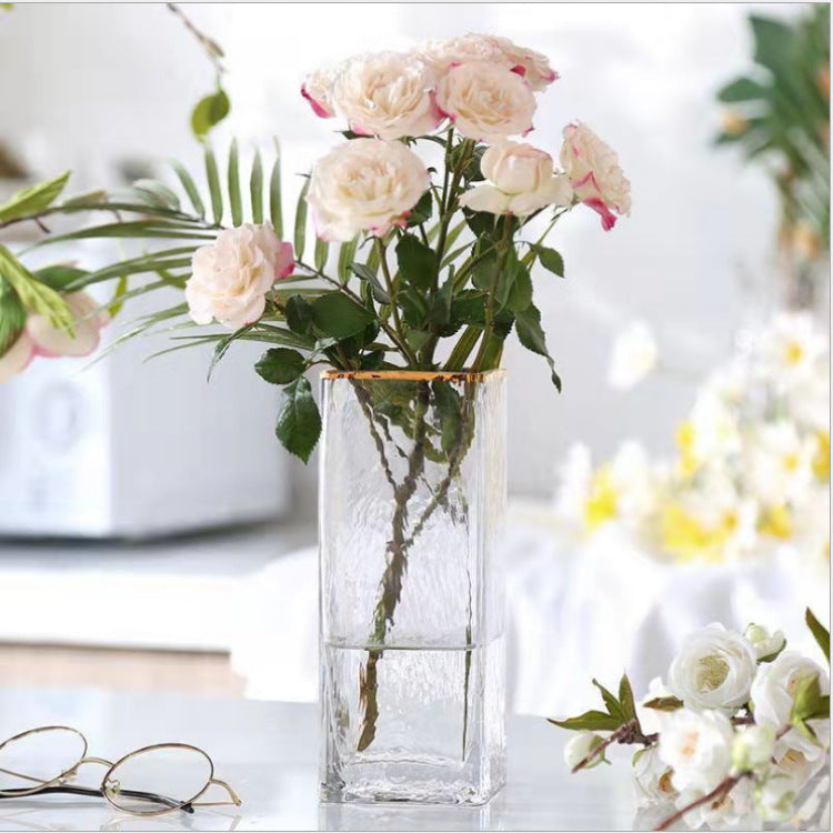Transparent Gold-painted Glass Vases Flower Home Decor