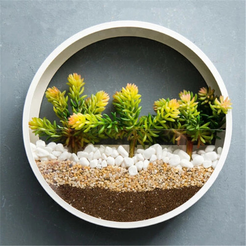 Round Wall Mounted Flower Vase