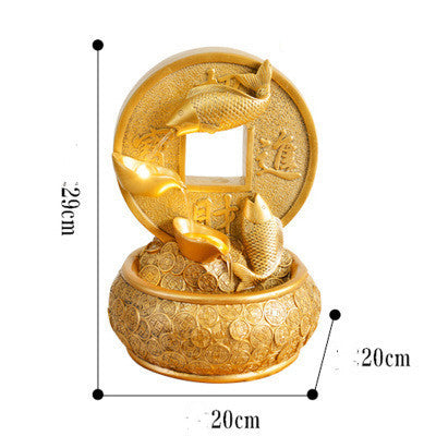 Feng Shui Fish in Water Tabletop Fountain