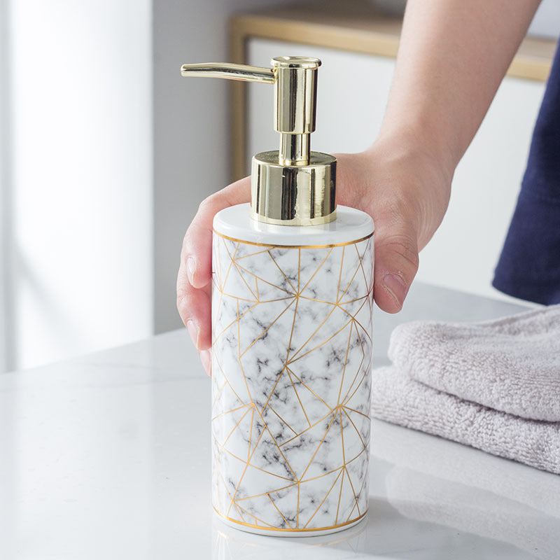 Marble Style Ceramic Soap Dispenser