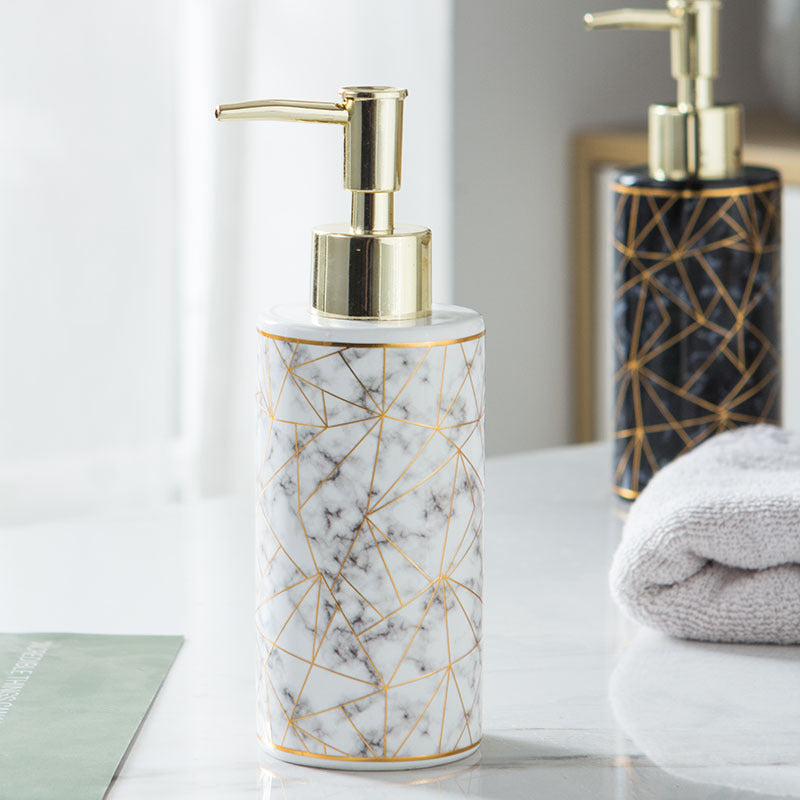 Marble Style Ceramic Soap Dispenser