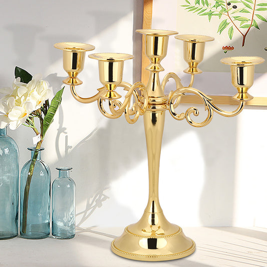 5 Arms Vintage Metal Candlestick Holder