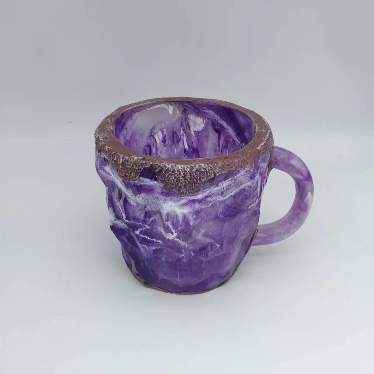 Resin Mineral Crystal Coffee Mugs with Handle
