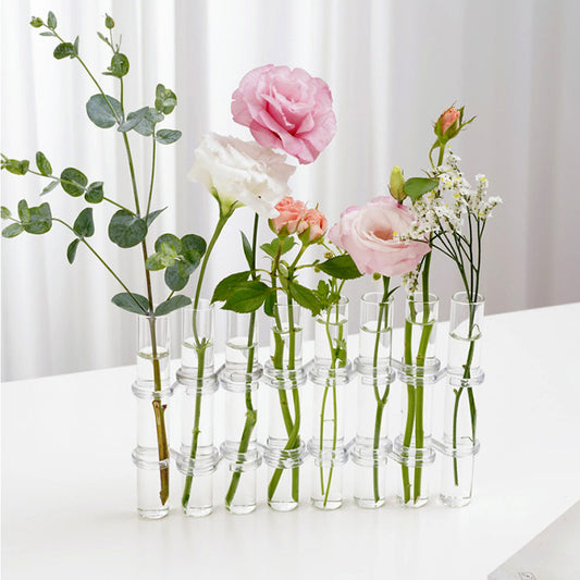Clear Glass Hydroponic Test Tube Flower Vase