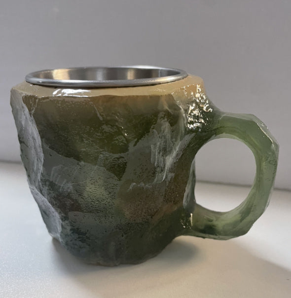 Resin Mineral Crystal Coffee Mugs with Handle