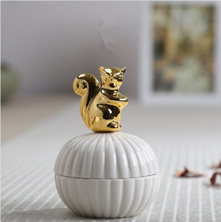 Animal figurine decor jewelry decor jar