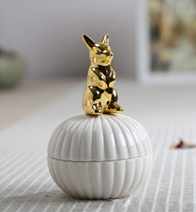 Animal figurine decor jewelry decor jar