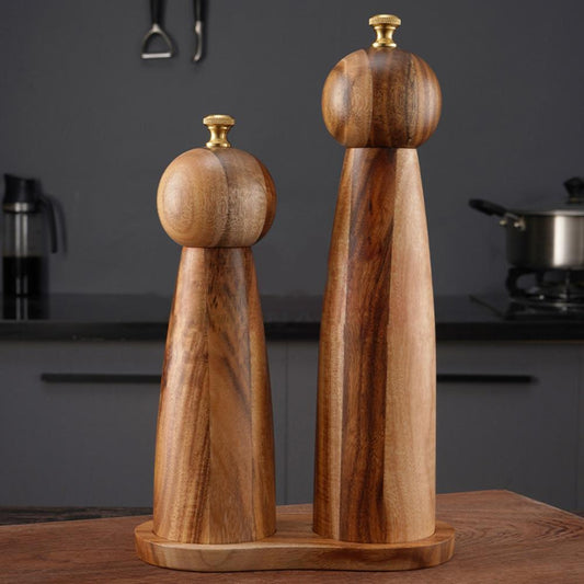 Wooden Round Head Salt & Pepper Grinder