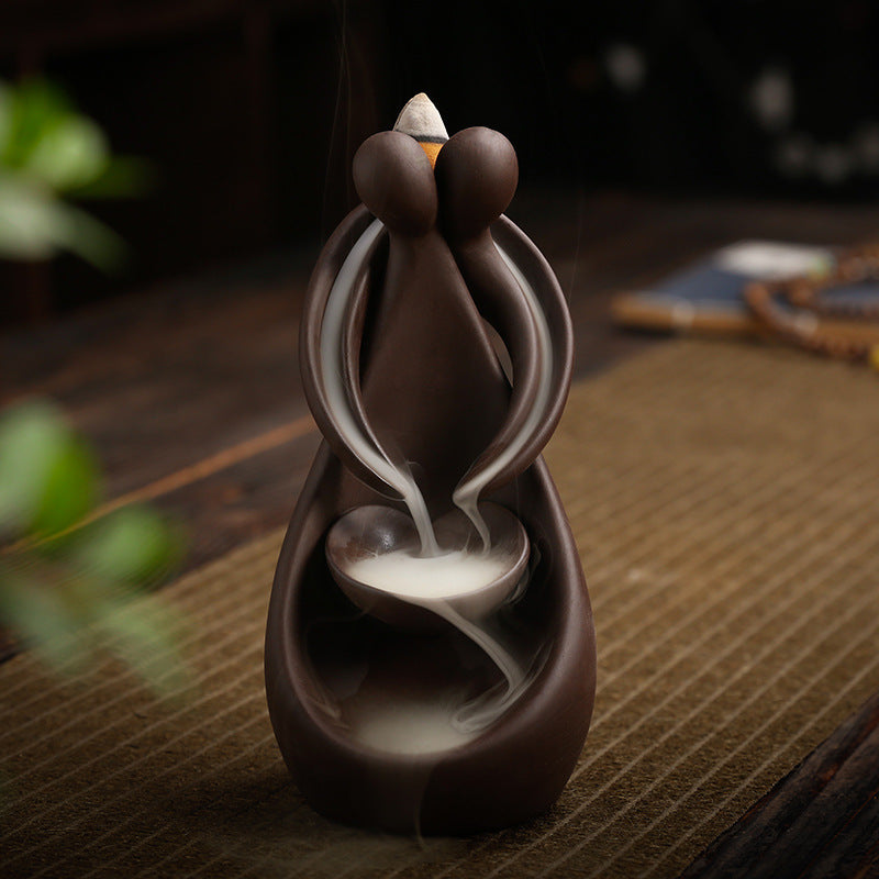 Ceramic Buddha Hand Waterfall Incense Burner