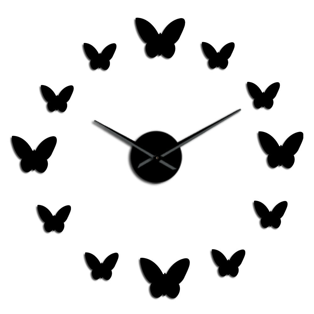 Large 3D Butterfly Wall Clock