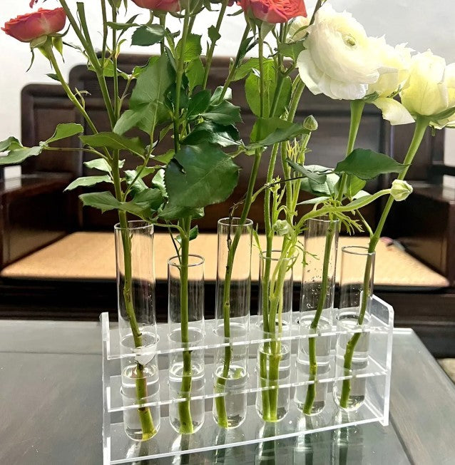 Clear Glass Hydroponic Test Tube Flower Vase