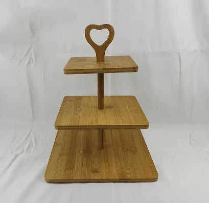 Three-Layer Bamboo Cake Stand
