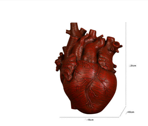 Nordic Style Heart Shaped Flower Vase Sculpture