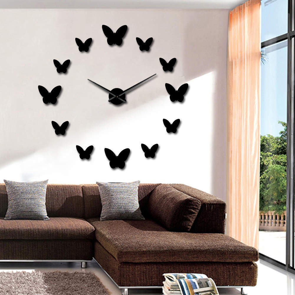Large 3D Butterfly Wall Clock