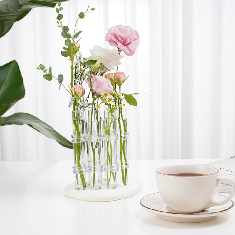 Clear Glass Hydroponic Test Tube Flower Vase
