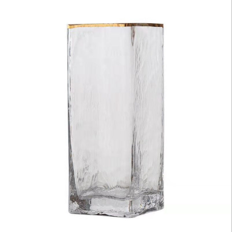 Transparent Gold-painted Glass Vases Flower Home Decor