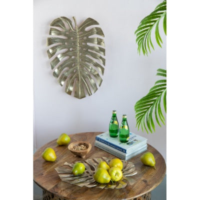 Gold Monstera Leaf Wall Decor