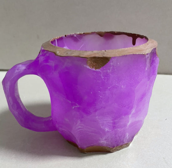Resin Mineral Crystal Coffee Mugs with Handle