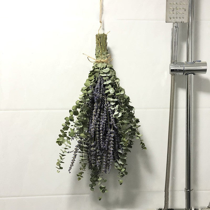 Bathroom Shower Natural Dried Eucalyptus Leaves, Flowers & Lavender