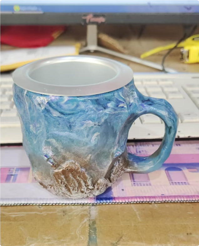 Resin Mineral Crystal Coffee Mugs with Handle