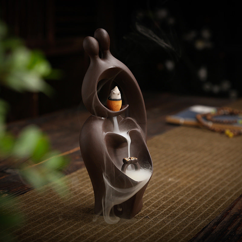 Ceramic Buddha Hand Waterfall Incense Burner