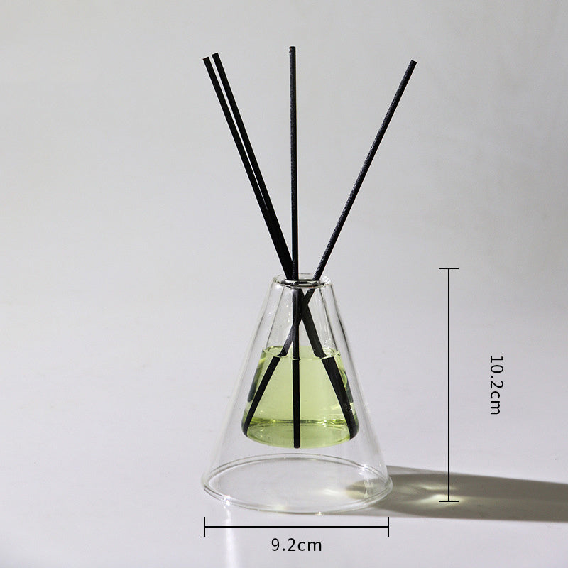 Double Hydroponic Glass Flower Pots