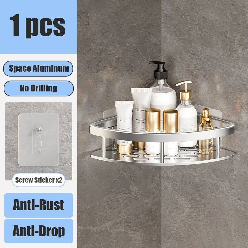 Bathroom Shelf & Shower Rack - No Drill