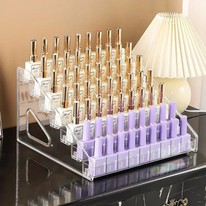 3/4/5/6/7 Layers Acrylic Nail Polish Display Rack - Cosmetic Organizer