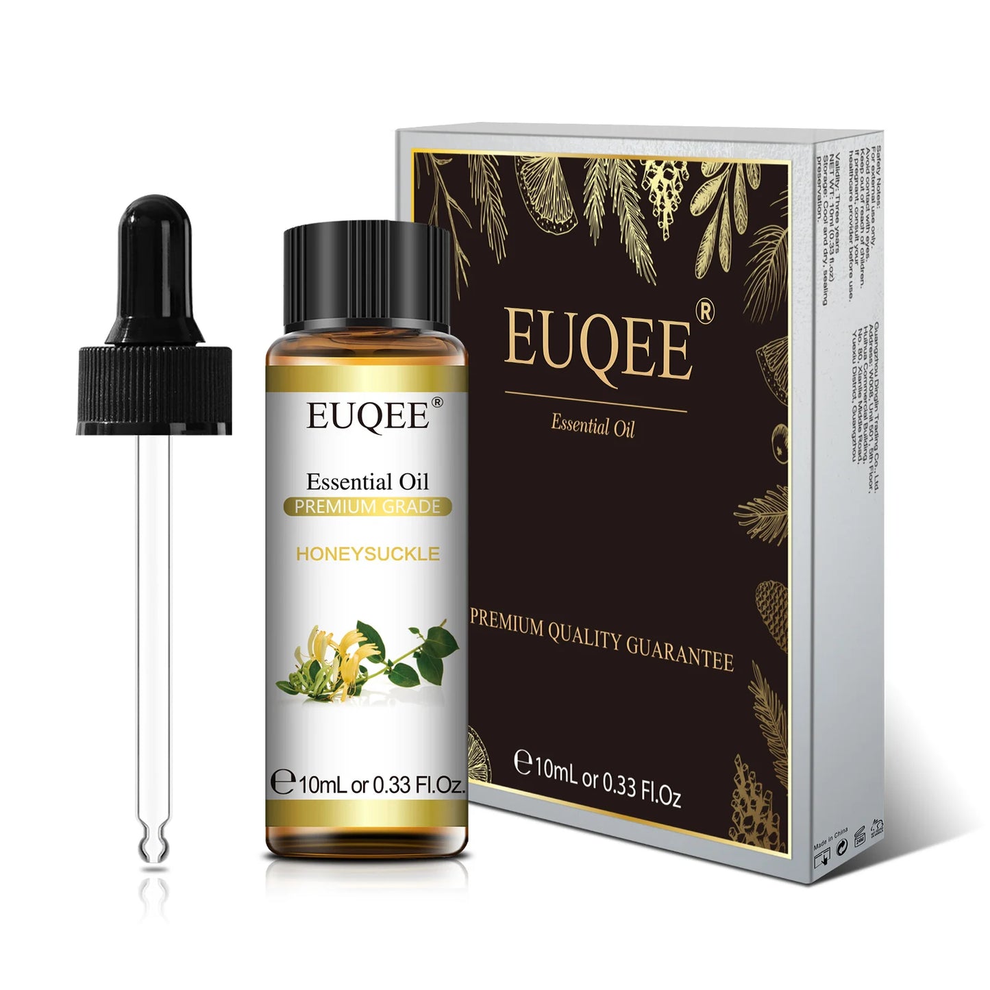 EUQEE 10ml Natural Essential Oil with Dropper For Diffuser Humidifier
