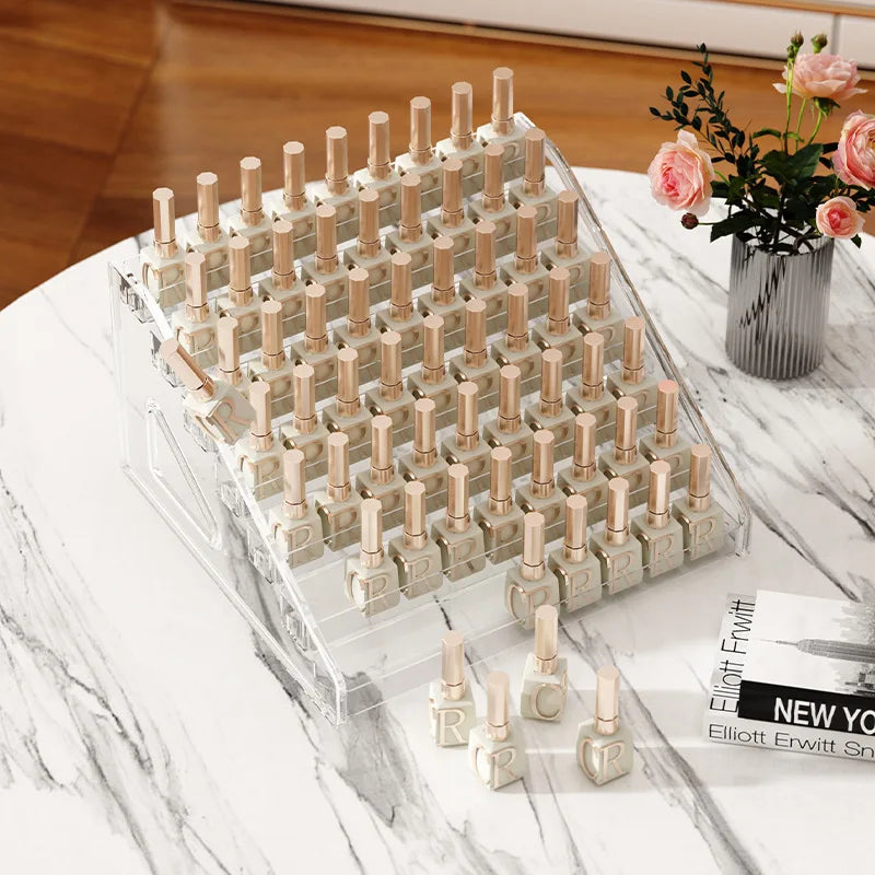 3/4/5/6/7 Layers Acrylic Nail Polish Display Rack - Cosmetic Organizer