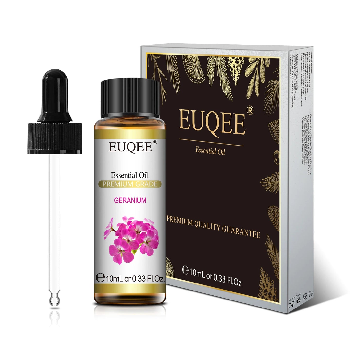 EUQEE 10ml Natural Essential Oil with Dropper For Diffuser Humidifier