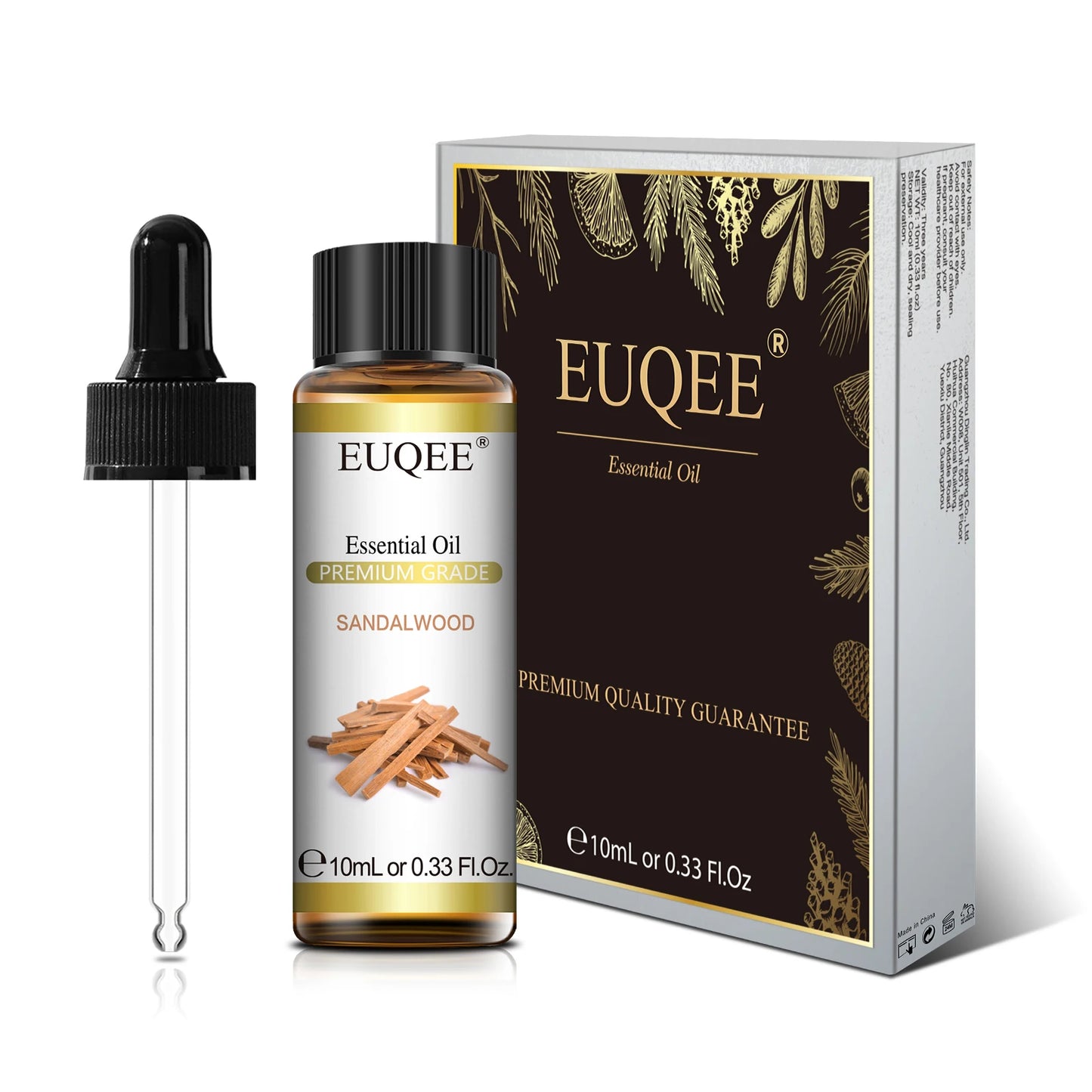 EUQEE 10ml Natural Essential Oil with Dropper For Diffuser Humidifier
