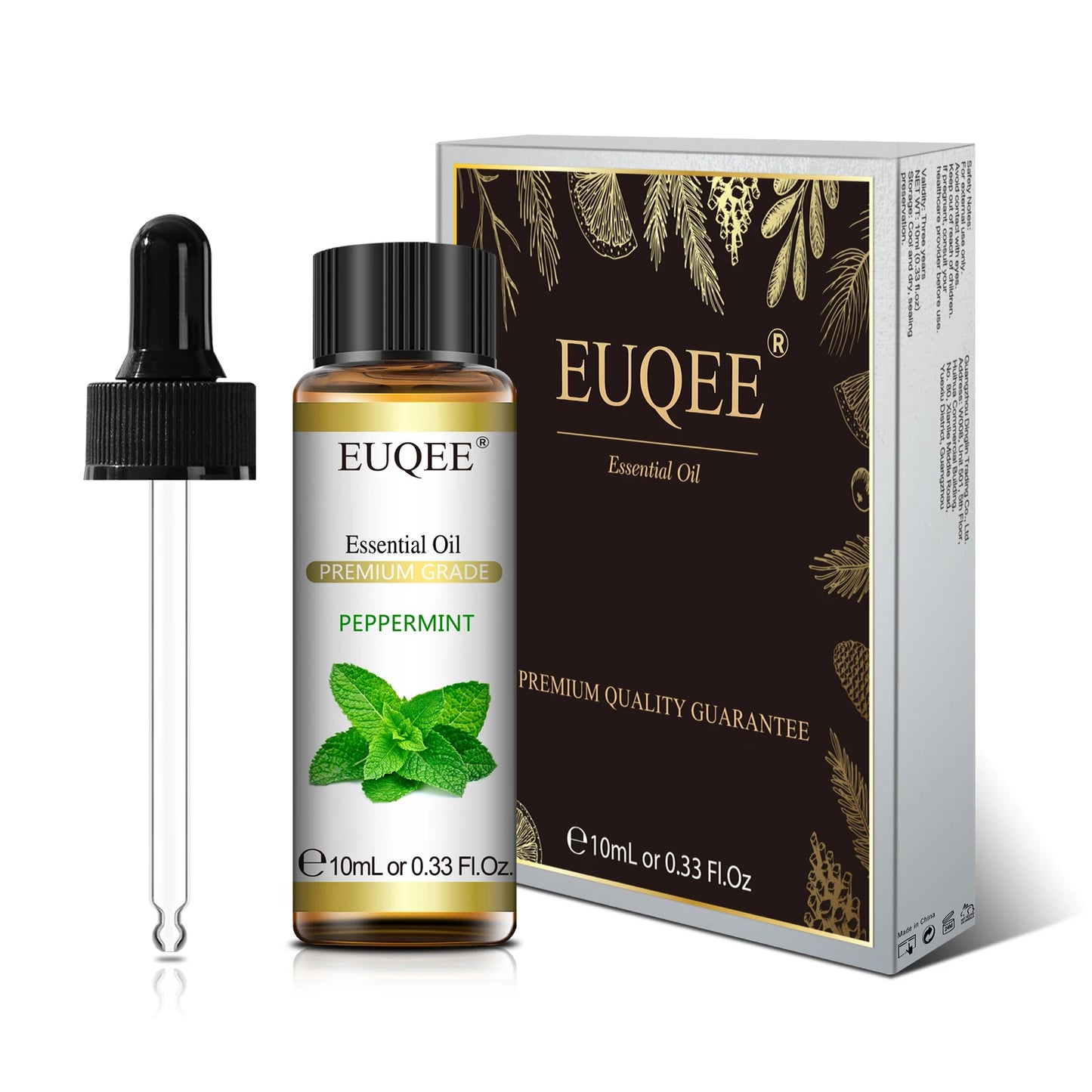 EUQEE 10ml Natural Essential Oil with Dropper For Diffuser Humidifier