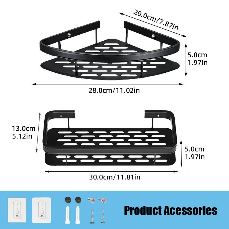 Bathroom Shelf & Shower Rack - No Drill