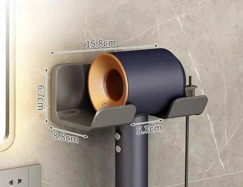 Bathroom Wall Mounted Hair Dryer Rack Shelf