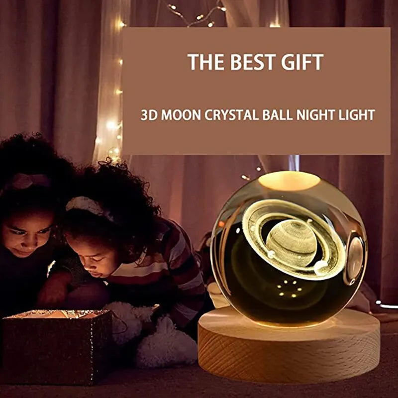 LED Crystal Ball Night Light