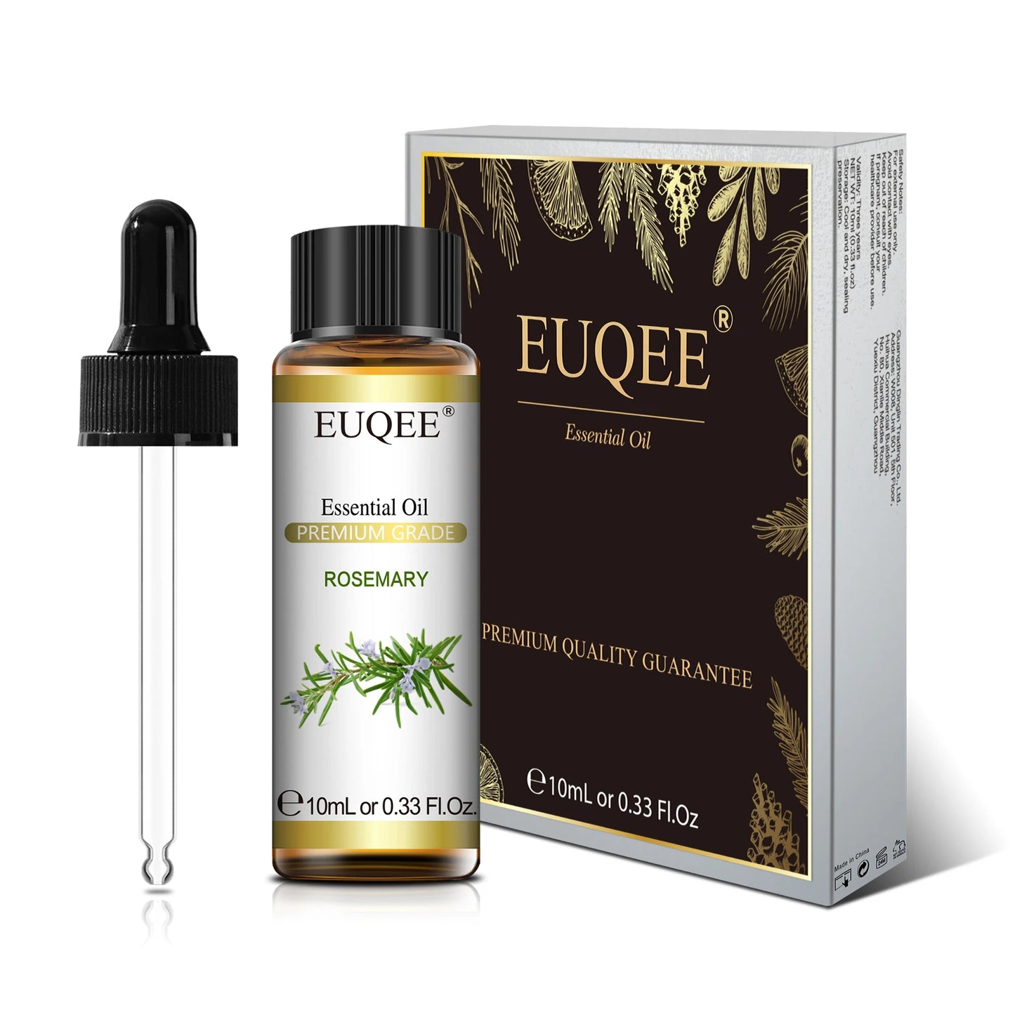EUQEE 10ml Natural Essential Oil with Dropper For Diffuser Humidifier