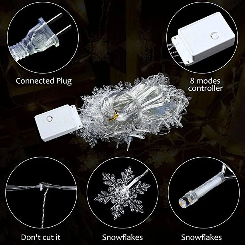 LED String Lights Flashing Fairy Curtain Lights