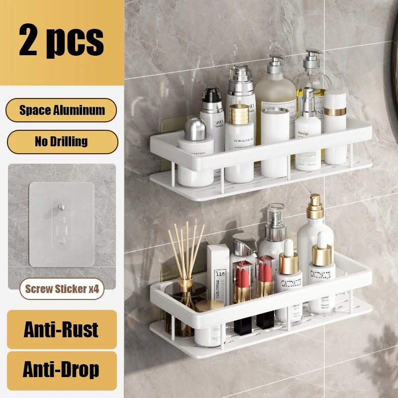 Bathroom Shelf & Shower Rack - No Drill