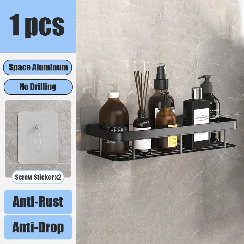 Bathroom Shelf & Shower Rack - No Drill