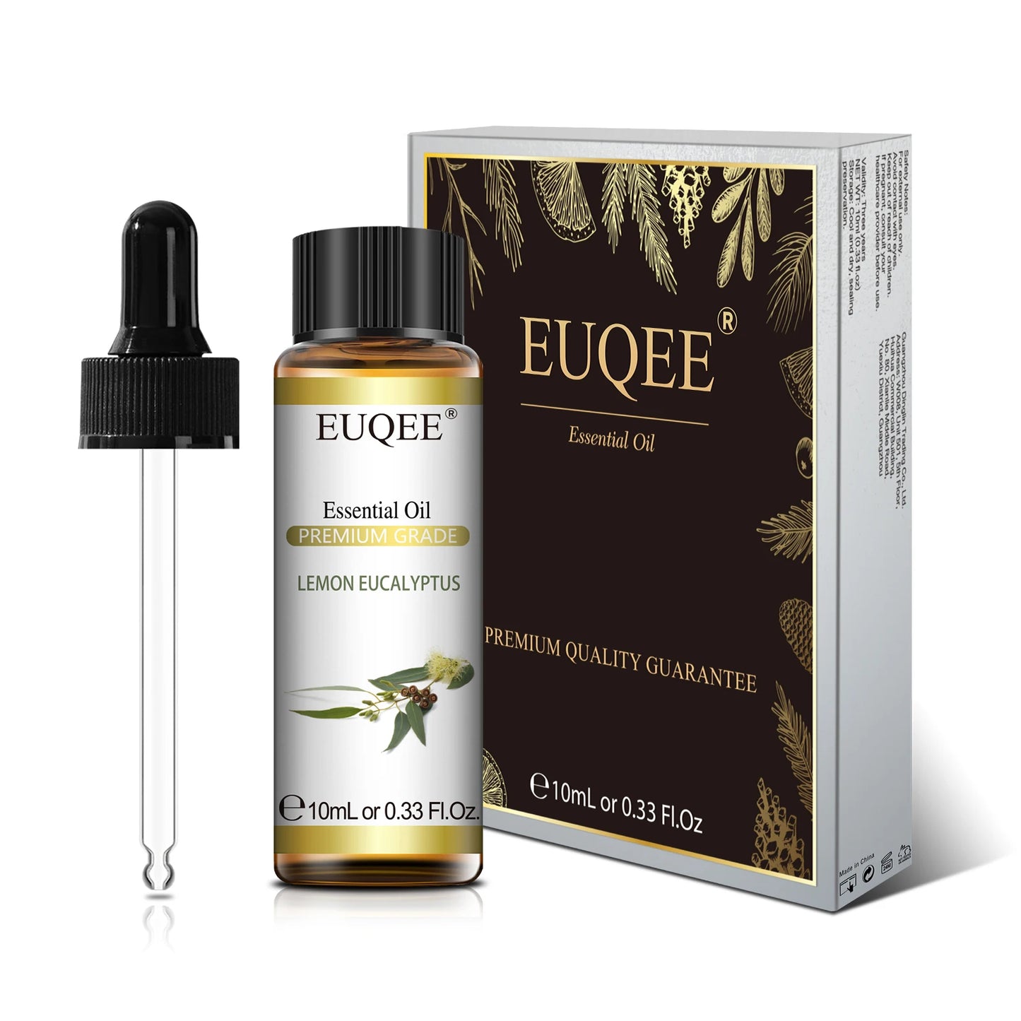 EUQEE 10ml Natural Essential Oil with Dropper For Diffuser Humidifier