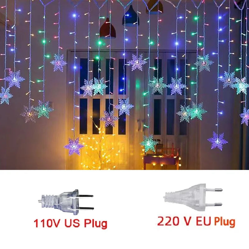 LED String Lights Flashing Fairy Curtain Lights