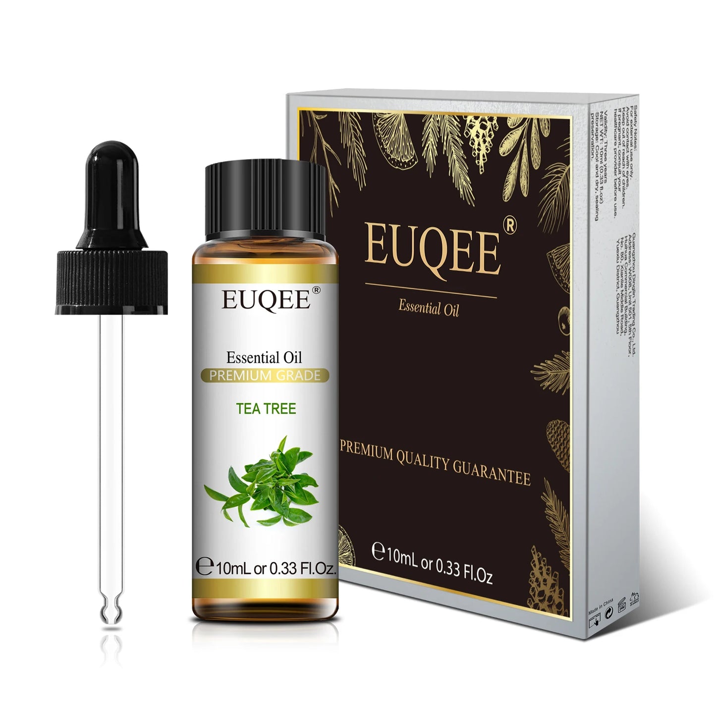 EUQEE 10ml Natural Essential Oil with Dropper For Diffuser Humidifier