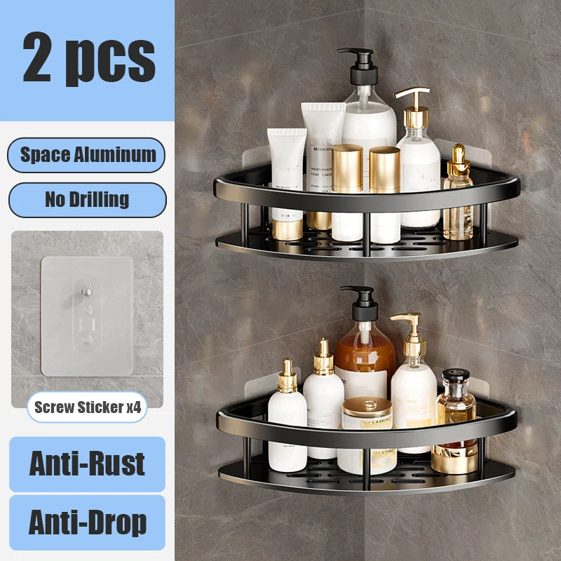 Bathroom Shelf & Shower Rack - No Drill