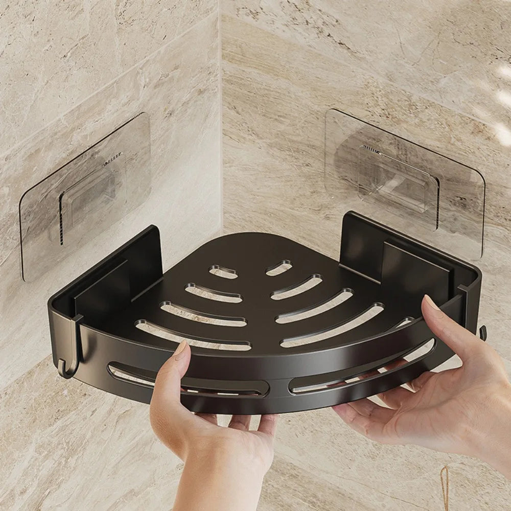 1/2/3pcs Corner Bathroom Shower Caddy Shelf Storage - No Drill