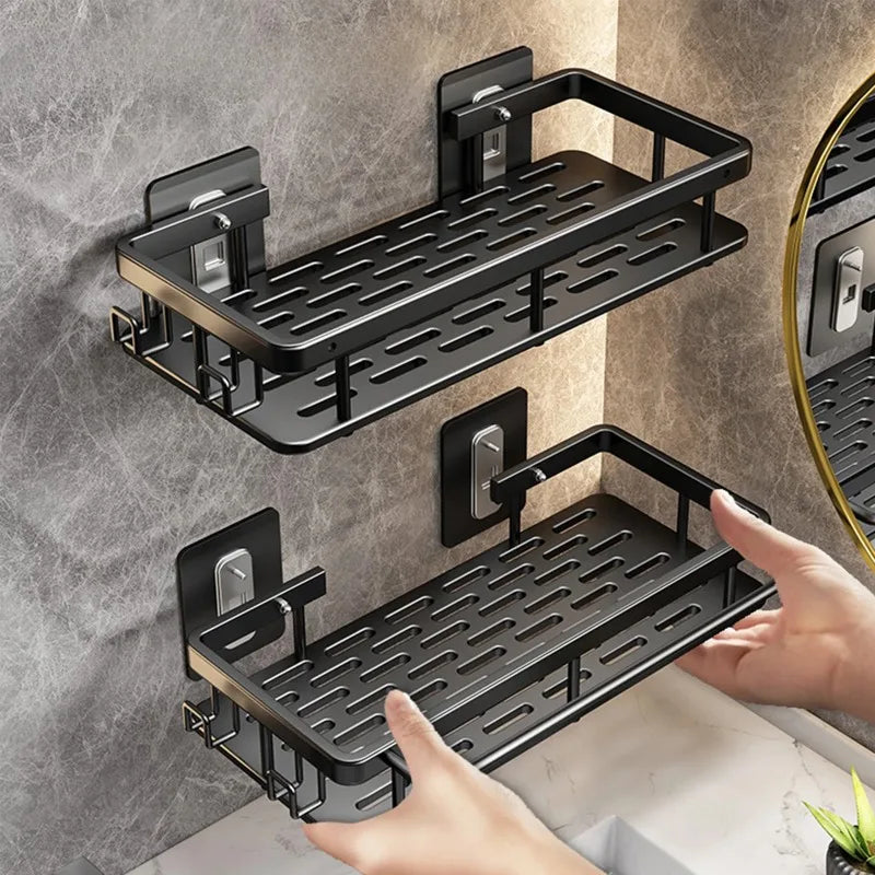 Wall Mounted Corner Bathroom Shelf - No Drill