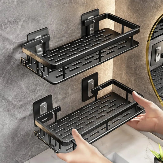 Wall Mounted Corner Bathroom Shelf - No Drill