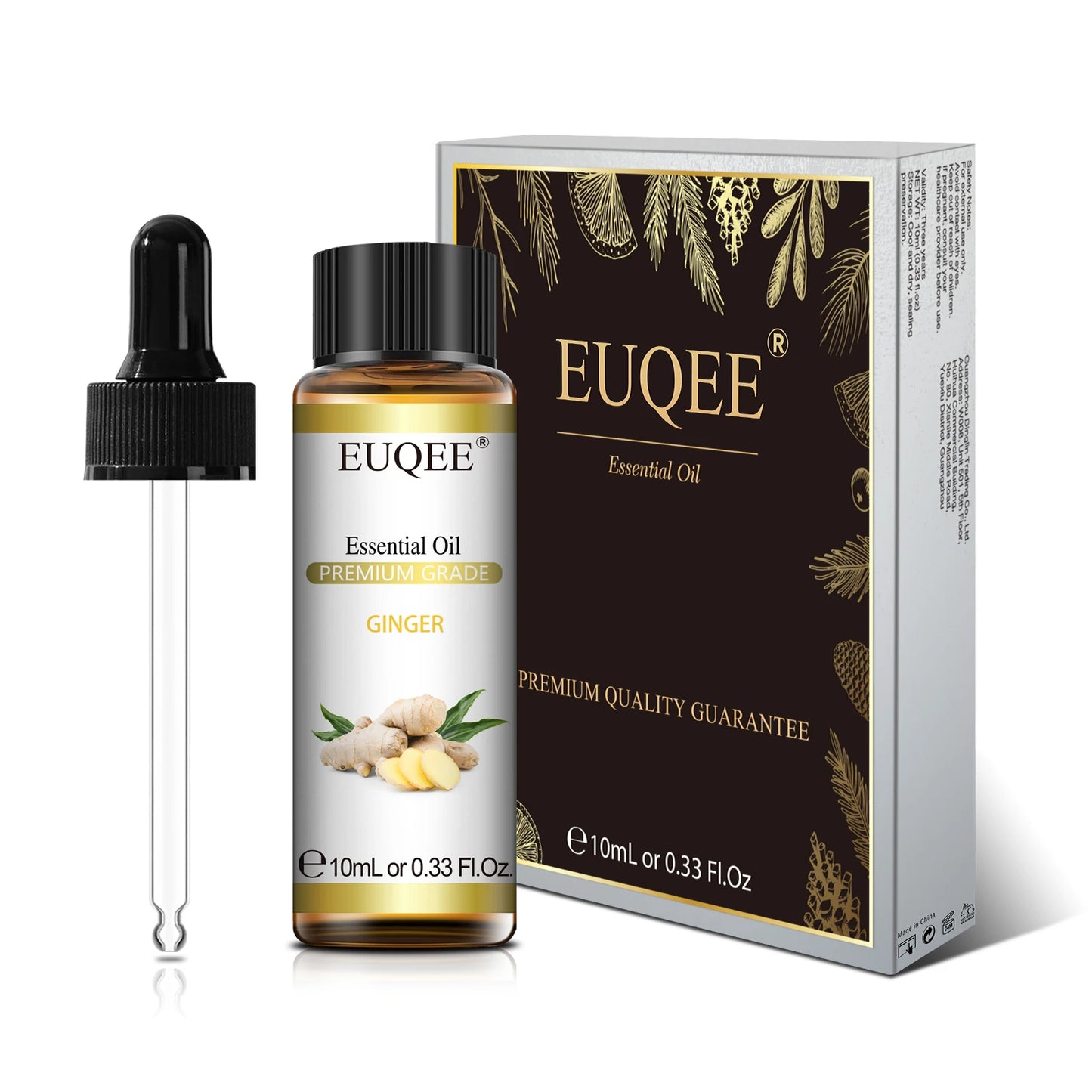 EUQEE 10ml Natural Essential Oil with Dropper For Diffuser Humidifier