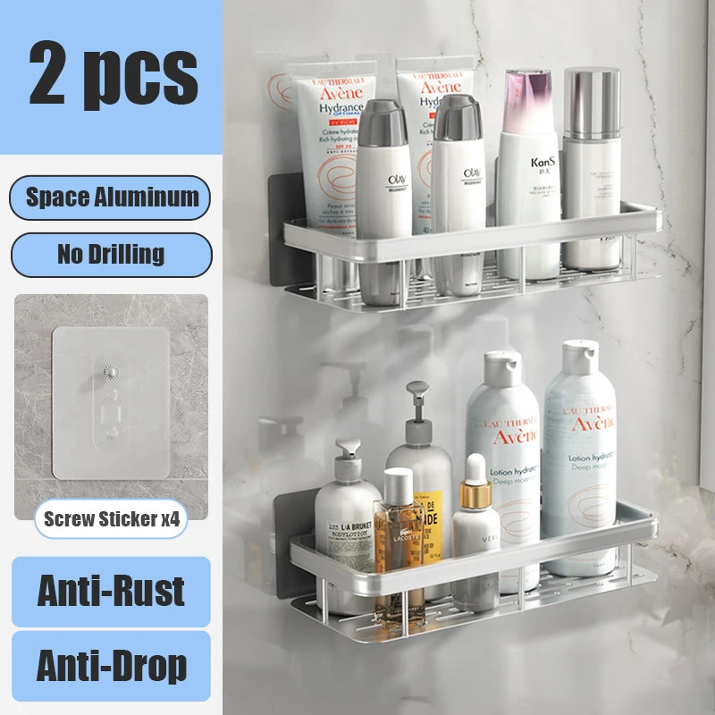 Bathroom Shelf & Shower Rack - No Drill